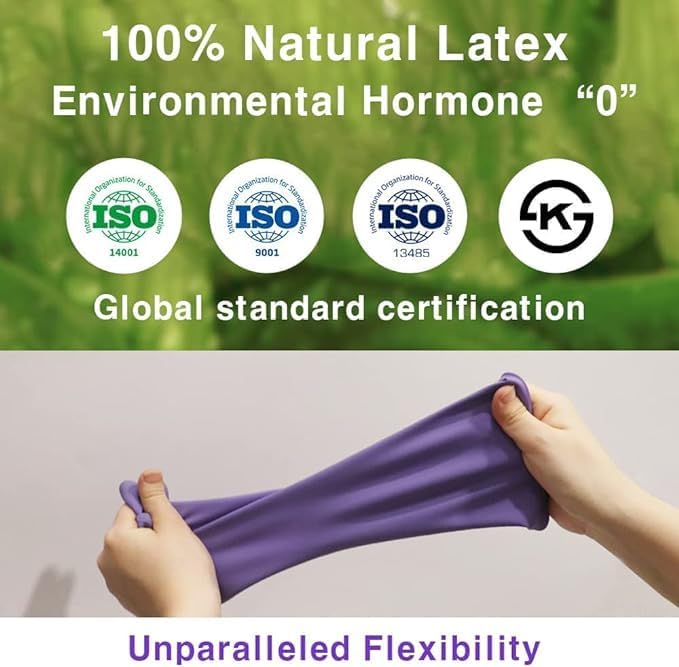 HOMSSEM Dishwashing Gloves - 2 Pairs Premium Rubber Gloves for Cleaning - Urban Gray, Green, Blue