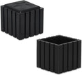 Flyshop Anti-Skid Non-Marking Synthetic Rubber Patio Chair Table Leg Caps Square Furniture Covers 20pcs, Black, 25 mm x 25 mm, 1" x 1"