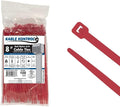 Kable Kontrol Red Zip Ties 8 Inch 100 Pcs, 50 Lbs Tensile Strength, by KABLEKONTROL%C2%AE