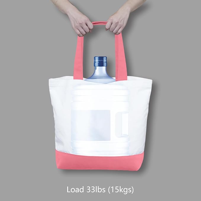 TOPDesign 3-Pack Super Strong Large 12oz Cotton Canvas Tote Bags, Reusable - Image 6