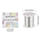 BENECREAT 26 Gauge 131 Yards Tarnish Resistant Silver Wire Jewelry Beading Wire - Image 2