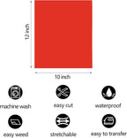 FUNKAKA Red HTV Heat Transfer Vinyl Bundle, 10 Sheets Sticky HTV Vinyl - Image 3