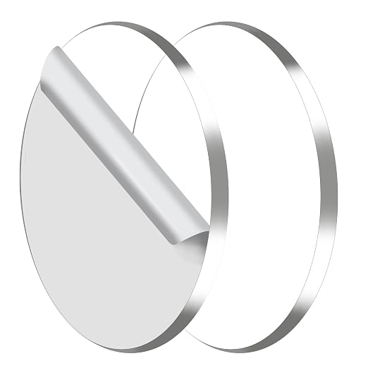 2pcs Clear Round Sheet Acrylic Circle Cake Disk Acrylic Sheets 7 in | Table Top by Senbota