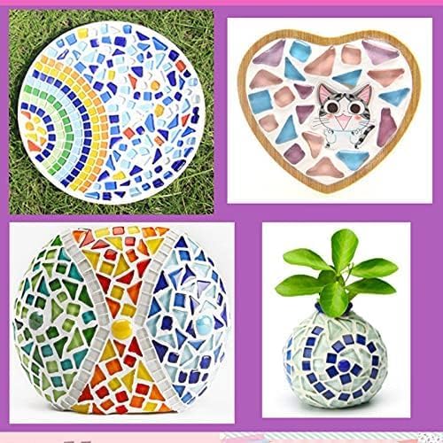 1.1LB Random Irregular Glitter Shiny Glass Mosaic Tiles - Image 8
