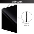 Outus 2 Pcs 12 x 12 Inch Black Acrylic Sheet 1/16 Inch Thick Acrylic Sheet - Image 3