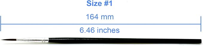 50 Pcs Fine Detail Synthetic Paint Brush Set, Pointed Round Size #1 Large | - Image 3