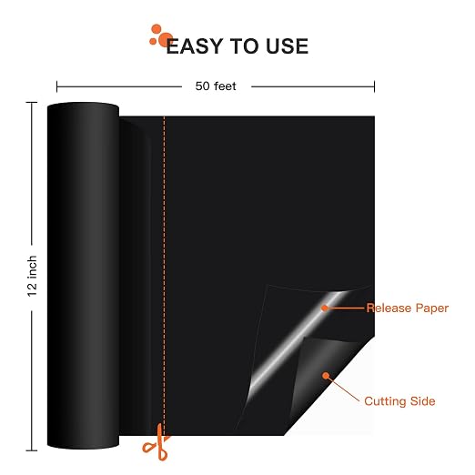 HTVRONT Black Permanent Vinyl Roll - Image 4