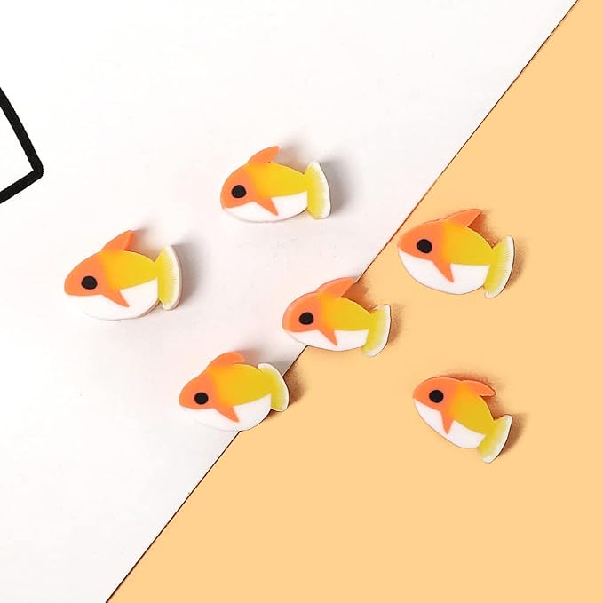 100pcs Mixed Tropical Fish Polymer Clay Spacer Beads - Image 5
