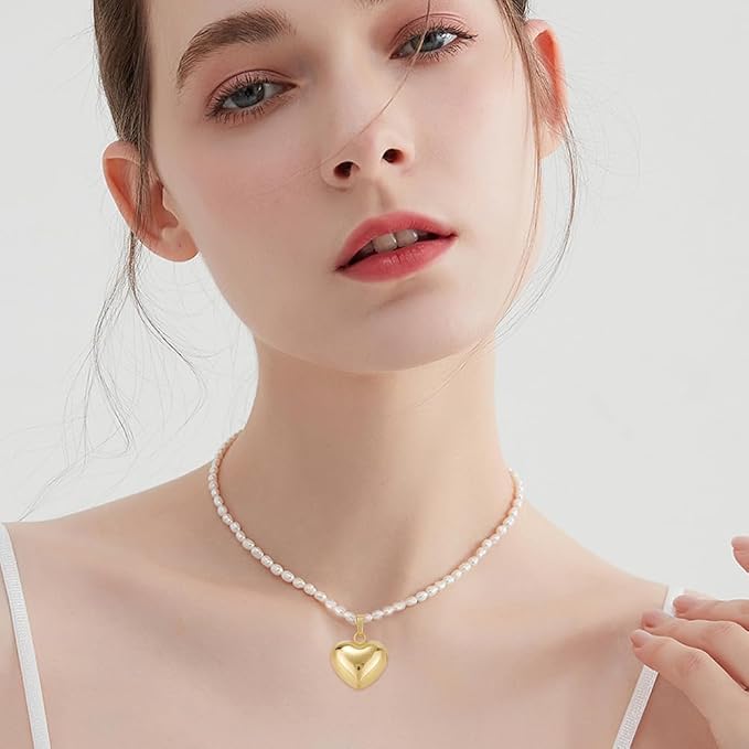 Beebeecraft 1 Box 10Pcs Heart Charm 18K Gold Plated Brass Large Puffy Love - Image 5