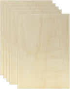5 Pack Basswood Sheets for Crafts, Pyrography, Wood Engraving, Wood Burning by HOME