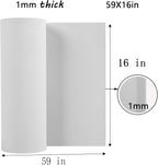AMZQNART EVA Foam 1mm, Cosplay Foam 16x59 inch White, High Density 90 kg/m³ - Image 2