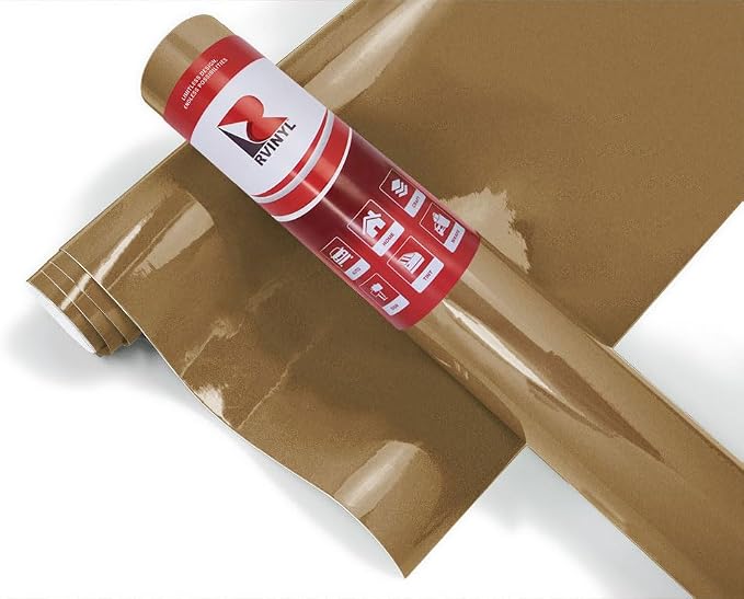 3M 7125 Scotchcal Thick Graphic Cast Film in Satin Gold 131-12" x 5ft by Rvinyl