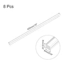 MECCANIXITY 8pcs Acrylic Square Rods 5/16" x 16" Clear Acrylic Dowel Rods - Image 2