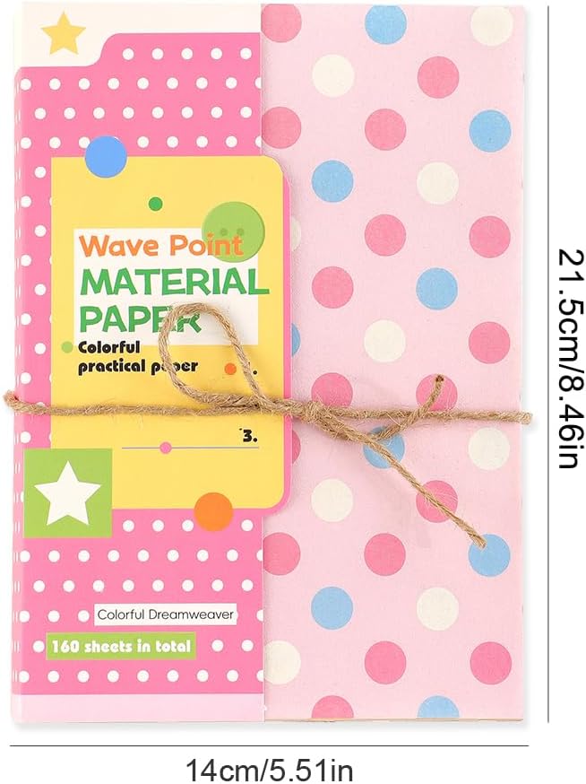 icceemee 160 Sheets of Colorful Dots Scrapbook Paper, journaling Scrapbook - Image 8