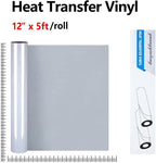 guangyintong Gray Heat Transfer Vinyl HTV Rolls, Glossy Surface HTV Vinyl - Image 2