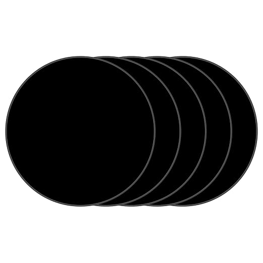 5Pcs Black Acrylic Plexiglass Sheet Disc, 8 inch Dia Plexiglass Acrylic Panels by DARENYI