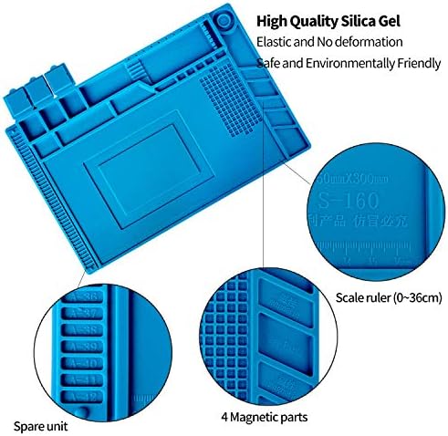 Kaisi S-160 Soldering Mat Insulation Silicone Magnetic Repair Work Station Mat - Image 3