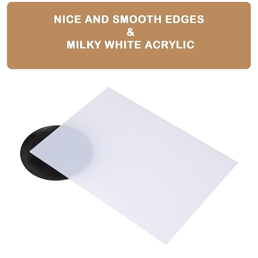 Milky White Acrylic Sheets 8" x 12" x 1/8" Cast Acrylic - Image 5