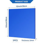5 Pcs 12 x12 Inch Blue Acrylic Mirror Sheet, 1/8 Inch Thick Opaque Glossy Mirror - Image 4