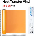 guangyintong Light Orange Heat Transfer Vinyl HTV Rolls, Glossy Surface HTV - Image 2