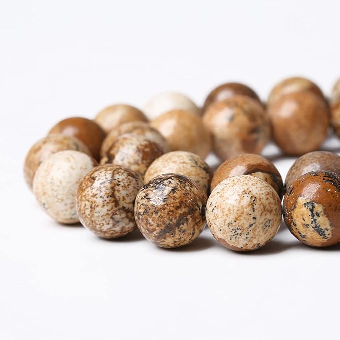 4mm 90pcs Natural Picture Jaspers Stone Beads Round Smooth Gemstones Loose - Image 3
