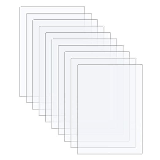 20 Pack of Acrylic Sheets 8x10-0.043" Thick Clear Extruded Plexiglass Sheets by Langaelex