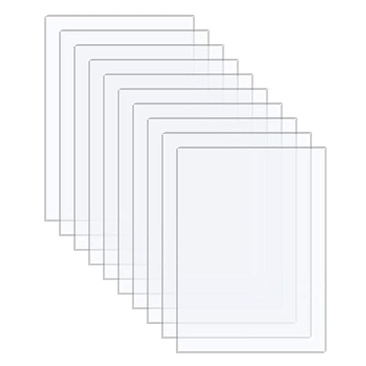 20 Pack of Acrylic Sheets 5x7-0.043" Thick Clear Extruded Plexiglass Sheets by Langaelex