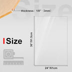 KINLINK 24x36 Plexiglass Sheets 1/8 inch Thick, 3mm Clear Cast Acrylic Sheet - Image 2