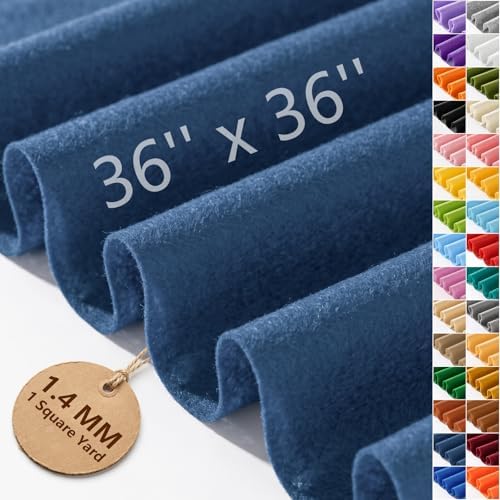1.4mm Felt Fabric 36'' X 36'' Large Felt Sheets Soft Craft Felt by The Yard by FEIYAUMI