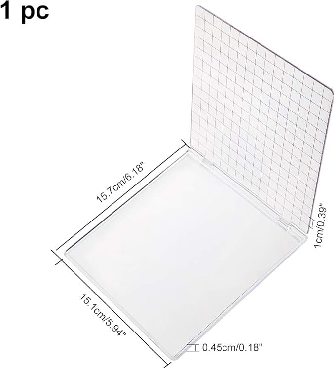 PH PandaHall Acrylic Stamp Block 5.9x6.1" Perfect Positioning Stamping Clear - Image 3