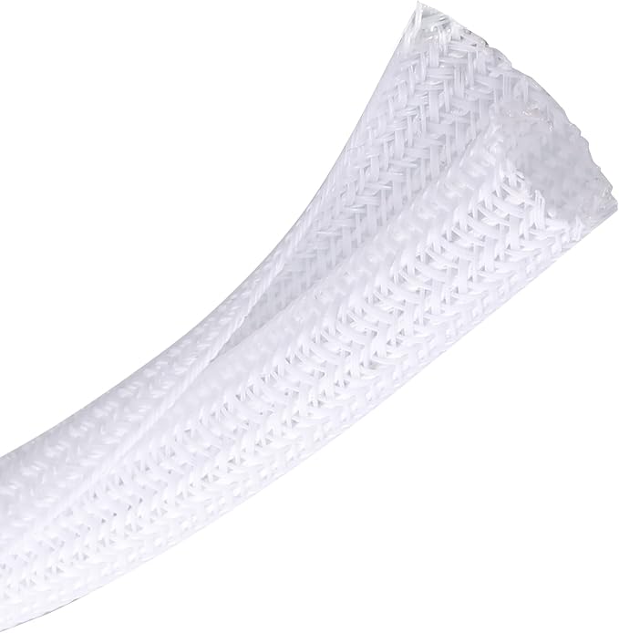 10ft - 3/4 inch Braided Cable Management Sleeve Cord Protector - Self-Wrapping by CrocSee