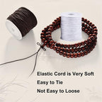 LUSTEMBER Stretchy String for Bracelets, 4 Rolls 1 mm Sturdy Elastic String - Image 6