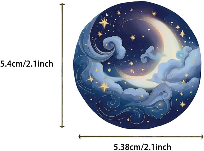 50 Pieces Magic Stickers for Transparent Scrapbooking, Witchy Crystal Aesthetic - Image 3
