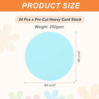 MECCANIXITY 24 Pcs Circle Card Stock, 2 Inch Round Cutouts Paper Thick - Image 2