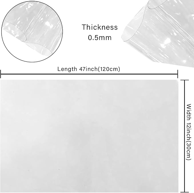 HYANG Transparent PVC Super Clear Holographic Vinyl Sheets 1 Roll 11.8''x47'' - Image 4