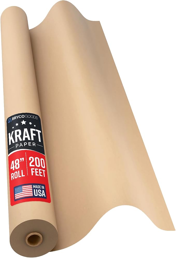 Bryco Goods 48" x 200' Brown Kraft Paper Roll by BrycoGoods