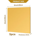 5 Pcs 8 x8 Inch Gold Acrylic Mirror Sheet, 1/8 Inch Thick Opaque Glossy Mirror - Image 4