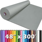 PerkHomy Light Grey Kraft Paper Roll 48" x 3 by PerkHomy