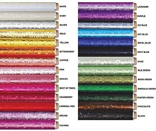 Oasis Supply Florist Foil Roll – Silver Fern Leaf Embossed Design, High-Quality - Image 5