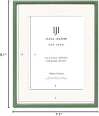 Isaac Jacobs 7x9 Green Metal Rope Border Picture Frame, Horizontal & Vertical - Image 5