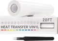 VinylRus Heat Transfer Vinyl-12” x 20ft White Iron on Vinyl Roll by VinylRus