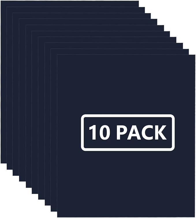 FUNKAKA Navy Blue HTV Heat Transfer Vinyl Bundle, 10 Sheets Sticky HTV Vinyl by FUNKAKA