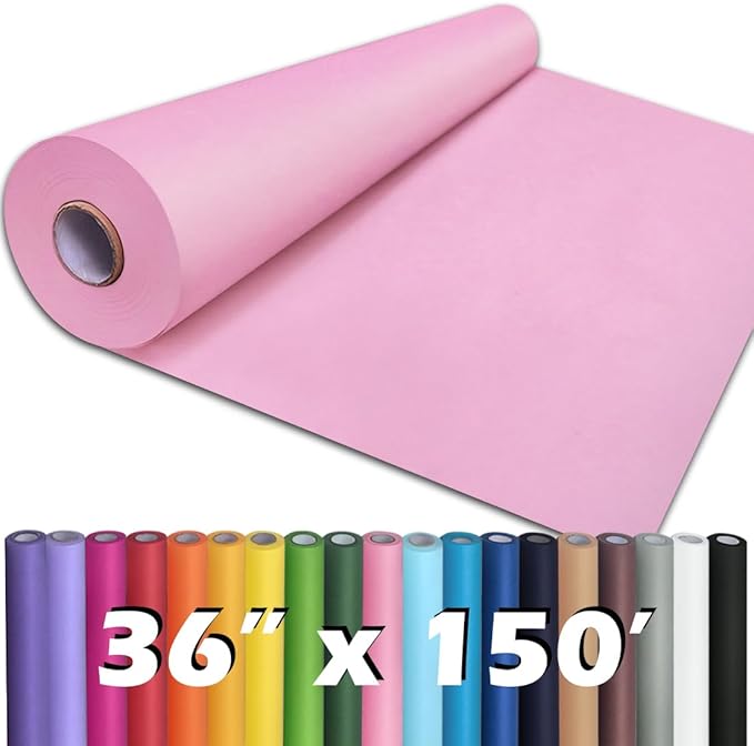 PerkHomy Light Pink Kraft Paper Roll 36" x 1 by PerkHomy