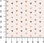 Patchwork Fabric Panel 100x155 cm, 100% Cotton Satin, 6 Coordinated Heart & Dot - Image 4