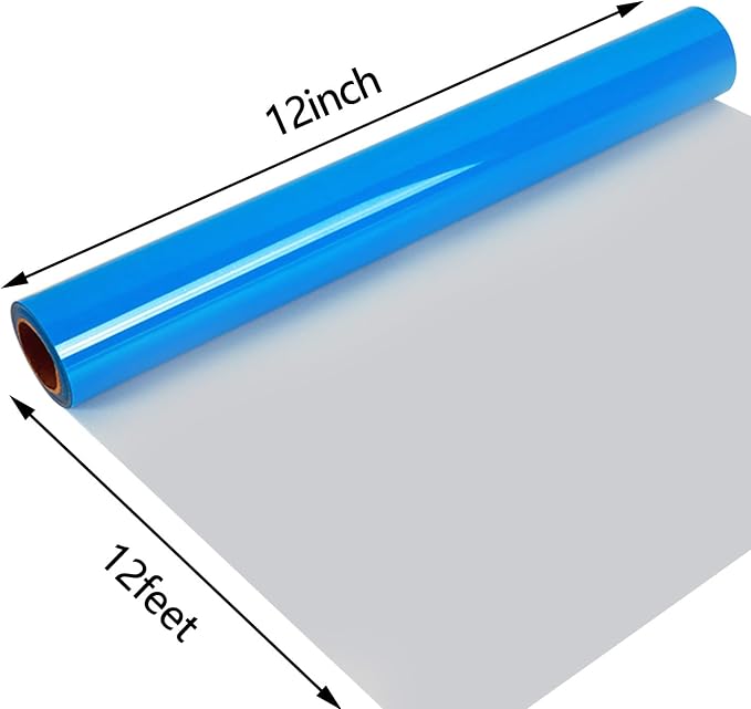 guangyintong Fluorescent Heat Transfer Vinyl Neon Blue HTV Rolls, HTV Vinyl - Image 3