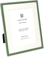 Isaac Jacobs 7x9 Green Metal Rope Border Picture Frame, Horizontal & Vertical by IsaacJacobs