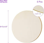 DMiotech Basswood Sheet Round Unfinished Wood Boards 6 Inch x 1/8 Inch Plywood - Image 3