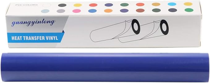 guangyintong Heat Transfer Vinyl Blue HTV Rolls, Matte Surface PVC Material - Image 8