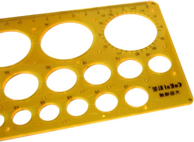 Utoolmart Geometric Drawing Template Measuring Ruler 20cm - Image 4