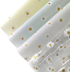 XHT 8 Pcs Daisy Jelly Vinyl, 21cmx30cm Waterproof Transluscent Glitter Flower - Image 3